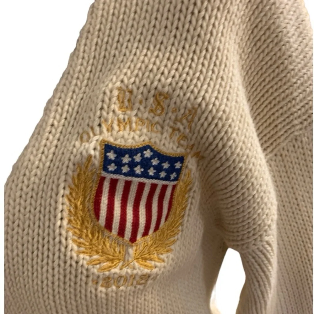 Polo Ralph Lauren 2012 USA Olympic Team Cardigan Sweater Size Medium Very Rare